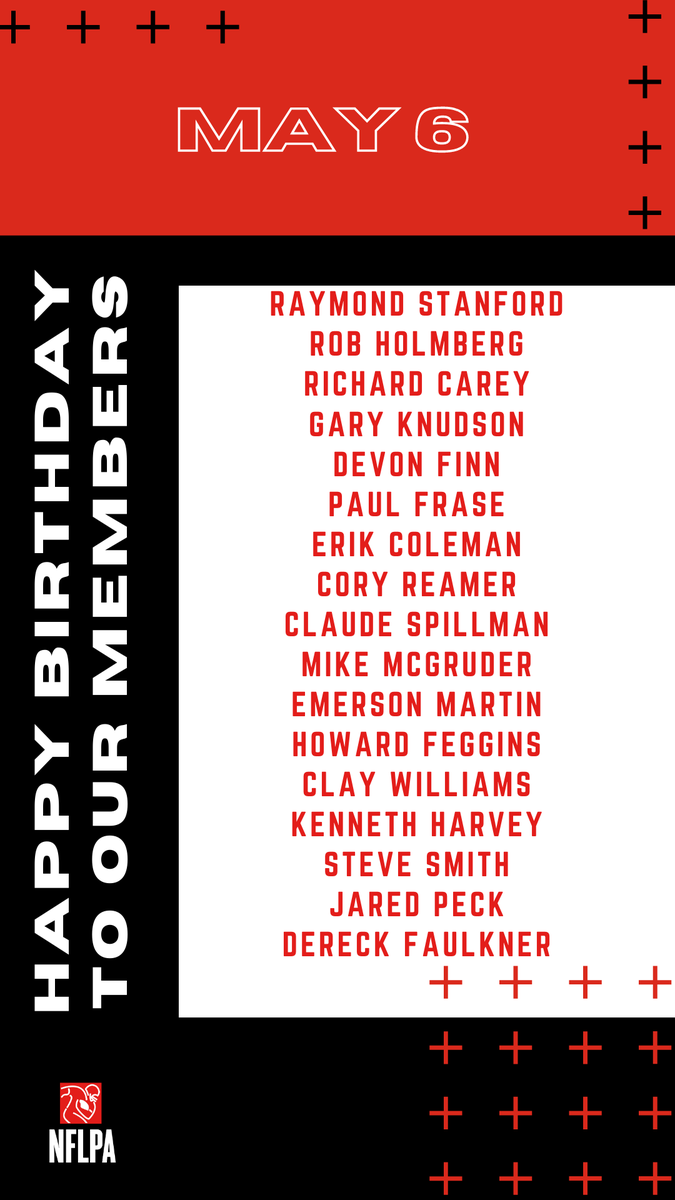 HBD - <a href="/RJStanford25/">RJ Stanford</a> <a href="/rob_holmberg/">Rob Holmberg</a> <a href="/rcarey34/">Richard C</a> @adsport <a href="/PaulFrase91/">Paul Frase</a> <a href="/erikcoleman/">Erik Coleman</a> @crreamer13 @cjspillman27 @ScooterMcGruder <a href="/EmEmer1994/">Emerson Martin</a> @coachfeggins @claywilliams <a href="/transition57/">Transition.eth</a> @SteveSmithWR @JPEight4 @dereckfaulkner - Don't see your handle? Update on NFLPA.com.