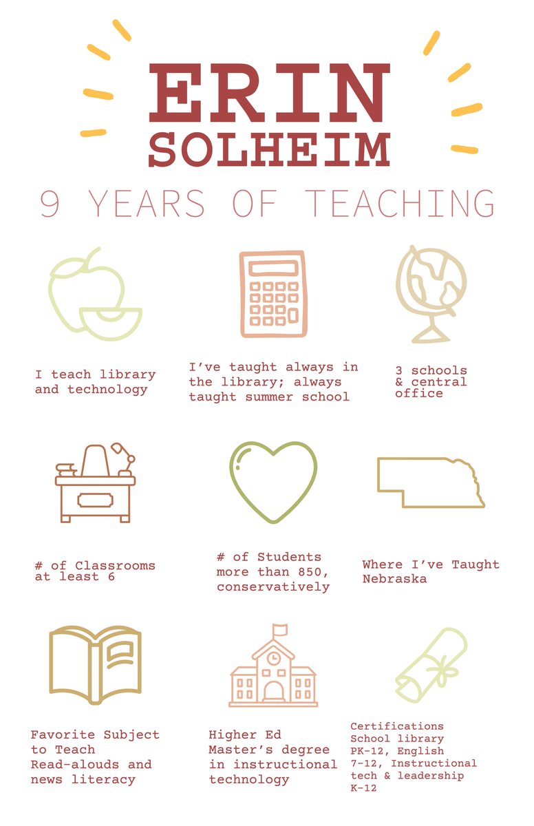 Erin Solheim (@librari_erin) on Twitter photo I used <a href="/AdobeExpress/">Adobe Express</a> template to make this quick teacher stats infographic for #TeacherAppreciationWeek
✂️Remix here: express.adobe.com/post/3VgxSx9a3…
📷Share and tag <a href="/mrsjones72812/">✨ Nikki Jones</a> + #adobeeducreative I used <a href="/AdobeExpress/">Adobe Express</a> template to make this quick teacher stats infographic for #TeacherAppreciationWeek
✂️Remix here: express.adobe.com/post/3VgxSx9a3…
📷Share and tag <a href="/mrsjones72812/">✨ Nikki Jones</a> + #adobeeducreative