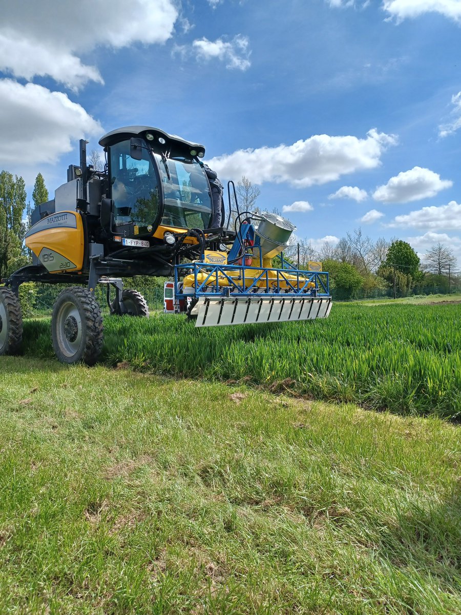 ☀️Lovely day at the field last week when the first field trials in winter wheat were performed @InagroBeitem. Deposition and coverage results will give insight into different spraying techniques and help develop a user friendly app for farmers to improve their spraying technique.