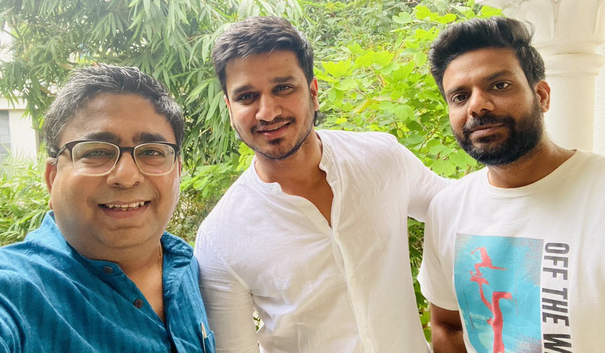 An absolutely amazing afternoon with @actor_Nikhil & his super team, discussing #SPY & #Netaji. Rarely one comes across such humility and thirst for information in a movie superstar. Looking forward to more. @anerudhp @Ishmenon @Garrybh88 @tej_uppalapati #KaaliSudheer @anujdhar