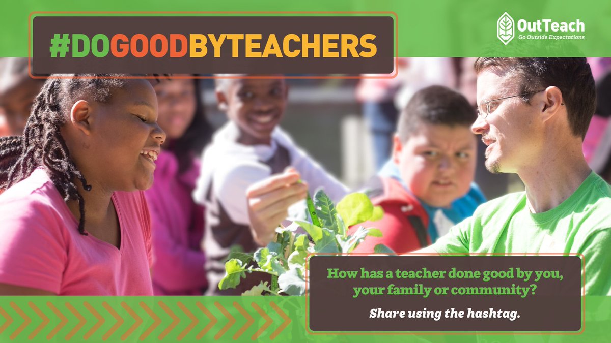 Happy #TeacherAppreciationWeek teachers! What would we do without you? We all have a memory of an educator that played a significant role in our lives – the ones that inspired us to be better,think harder &amp; dream bigger. Who’s that person for you? Share using #DoGoodByTeachers .