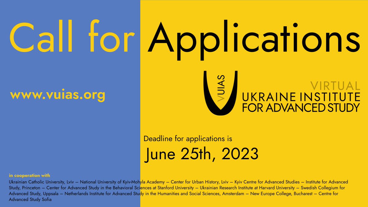 The new Virtual Ukraine Institute for Advanced Study #VUIAS is about to be launched! Everything on vuias.org! #cfa is out