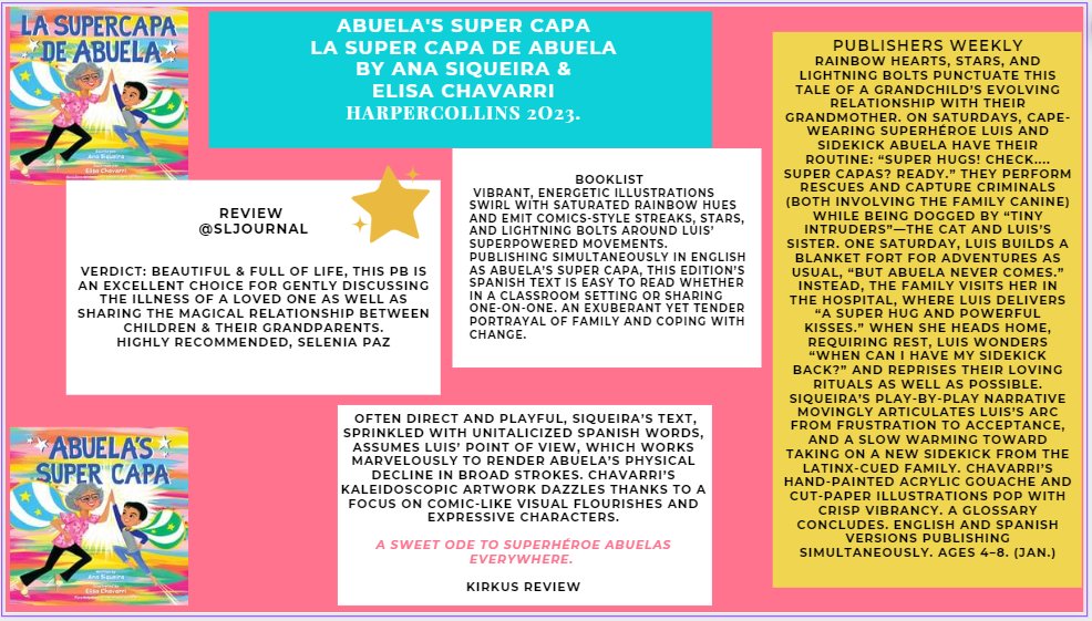 Ana Siqueira (@srasiqueira1307) on Twitter photo Added one more beautiful review to our book <a href="/elisachavarri/">Elisa Chavarri</a> to my reviews slide. Now from <a href="/PublishersWkly/">Publishers Weekly</a> . Thanks. #WritingCommunity #bookpose #librarians #edutwitter Added one more beautiful review to our book <a href="/elisachavarri/">Elisa Chavarri</a> to my reviews slide. Now from <a href="/PublishersWkly/">Publishers Weekly</a> . Thanks. #WritingCommunity #bookpose #librarians #edutwitter