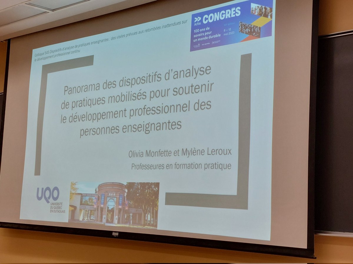 Communication  très intéressante d´Olivia Monfette et de Mylène Leroux sur les dispositifs d´analyse des pratiques lors de l´atelier 545
<a href="/_Acfas/">Acfas</a> <a href="/AcfasEduc/">Acfas éducation</a>