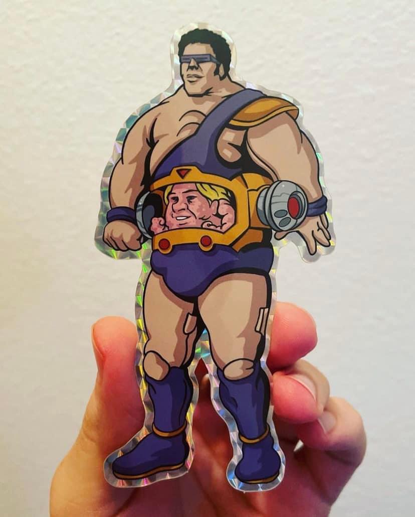 allan_cheapshot's tweet photo. André the Giant x Bobby Heenan as  Krang. https://t.co/zFP7OZTXR2