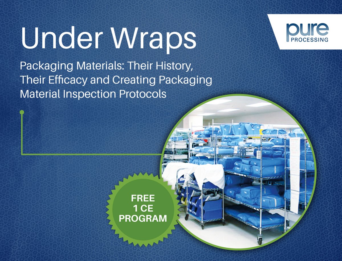 PureProcessing's tweet photo. #SterileProcessing technicians: looking for free CE credits? Learn about the history of packaging materials, and best practices in assembly by completing our free, 1 CE program.
Watch here: https://t.co/jWZv7Q9rLT
#centralsterile #pureprocessing #SPD #hspa https://t.co/cbogC316eh