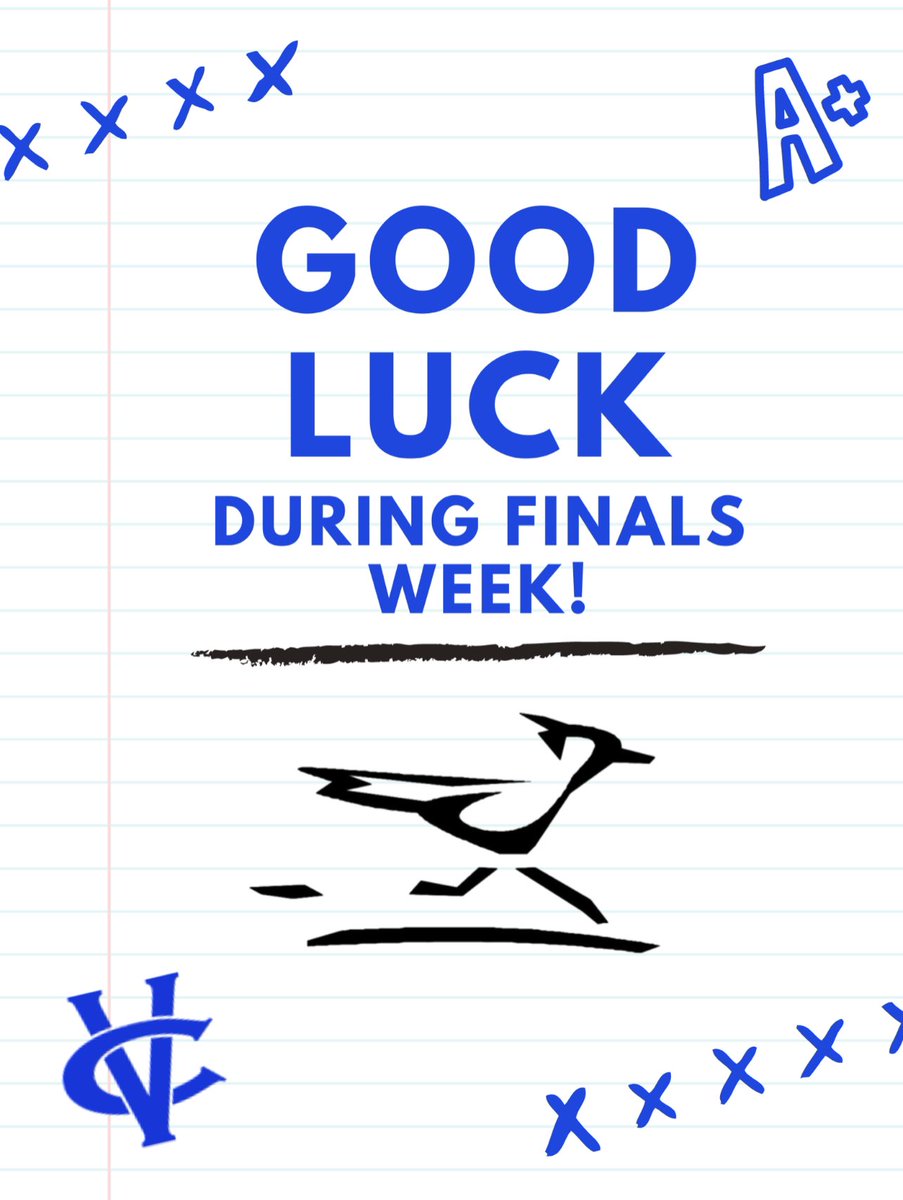 Good luck to all students taking finals! Finish strong!!