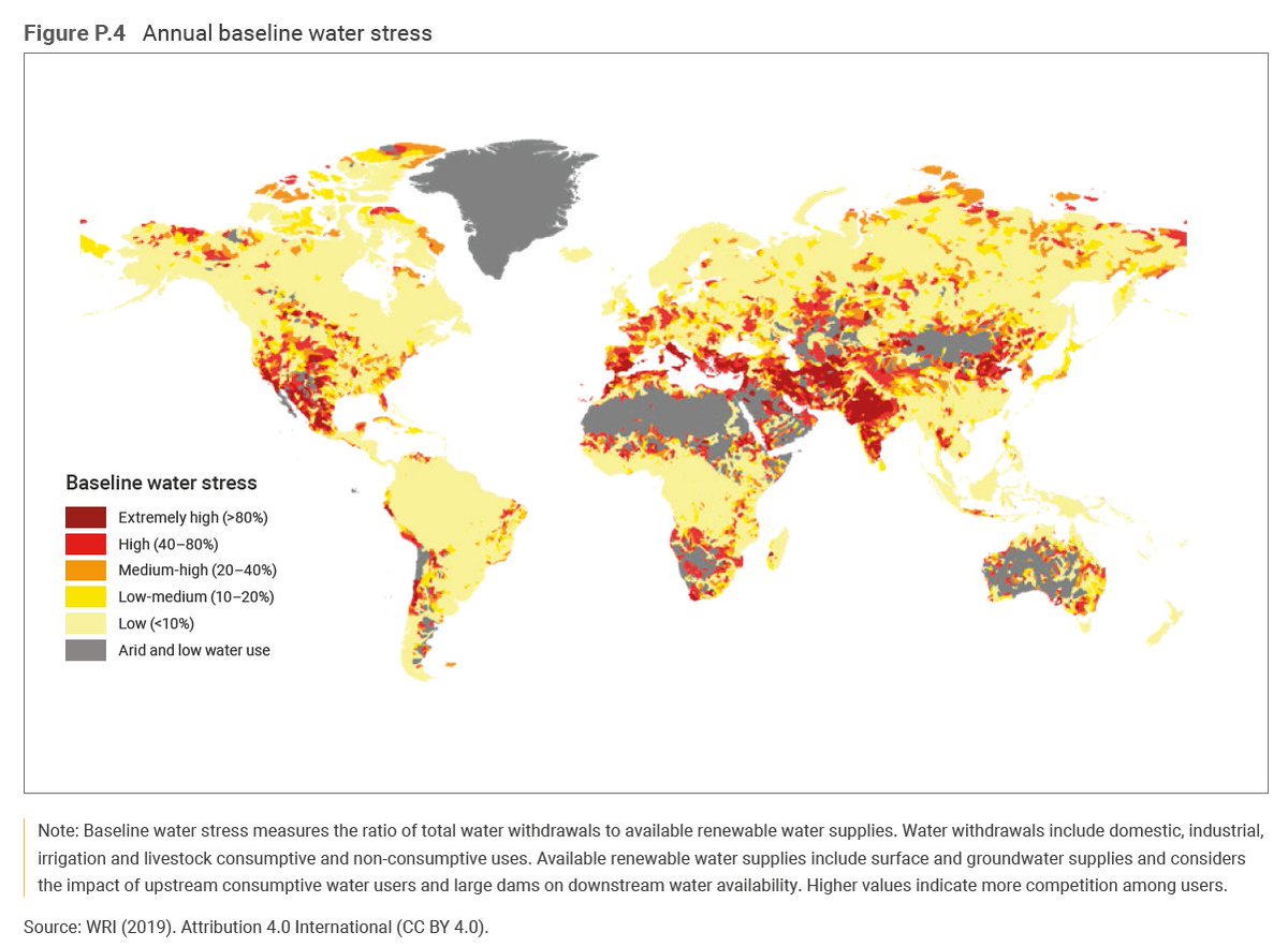 #Waterscarcity is becoming increasingly common as a result of the local impact of physical water stress, coupled with the acceleration of #freshwaterpollution 🚱

10% of the global population lives in countries with high or critical water stress‼️

unesco.org/reports/wwdr/2…

#WWDR