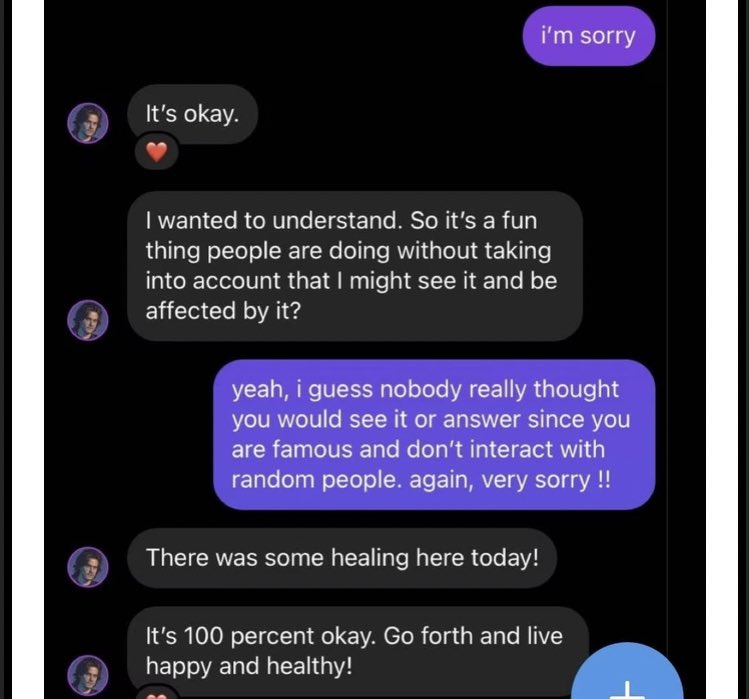 Can't believe john gotta do this again so the psychos swifties can leave him alone, but it's always fun to watch people realize that what they write on the internet can get to others.