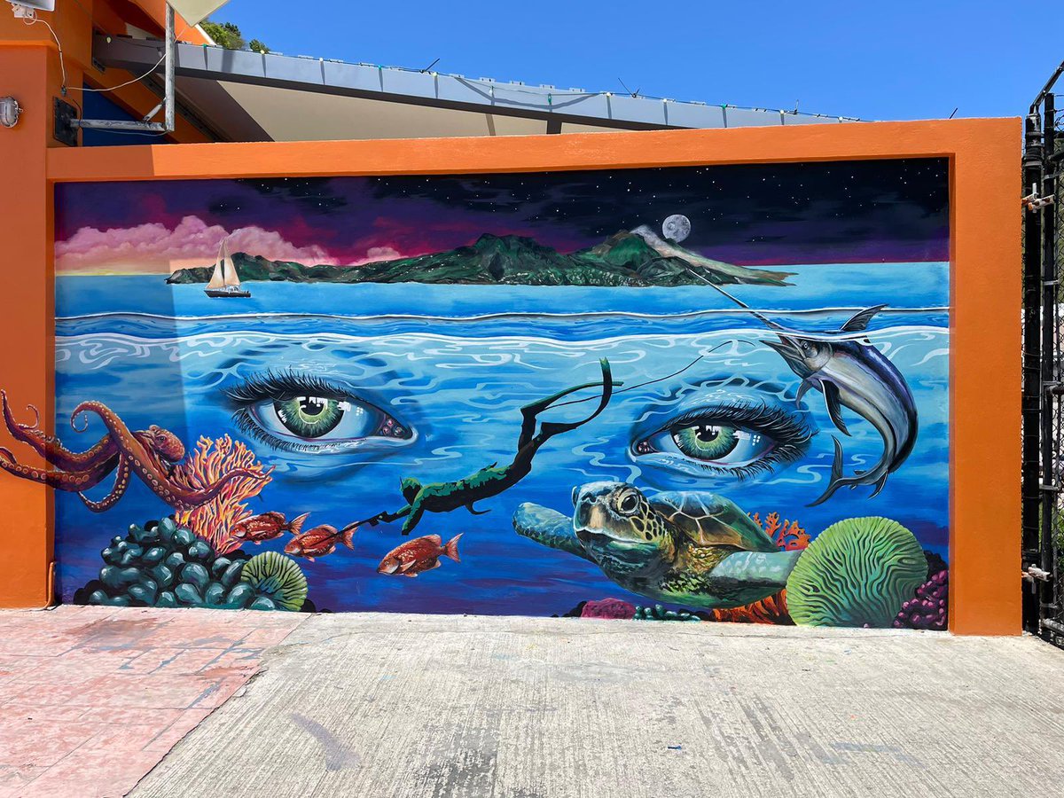 abrakaren's tweet photo. Life with volcanoes: an experience shared by the Montserrat community via the design of the 4 first country mural paintings

Part of the #CuratingCrises project led locally by @mvoms, guided by @thegoodnesstour, made possible by many local sponsors

Movie soon by @JerelyBrowne ! https://t.co/gcwZsw4VEU