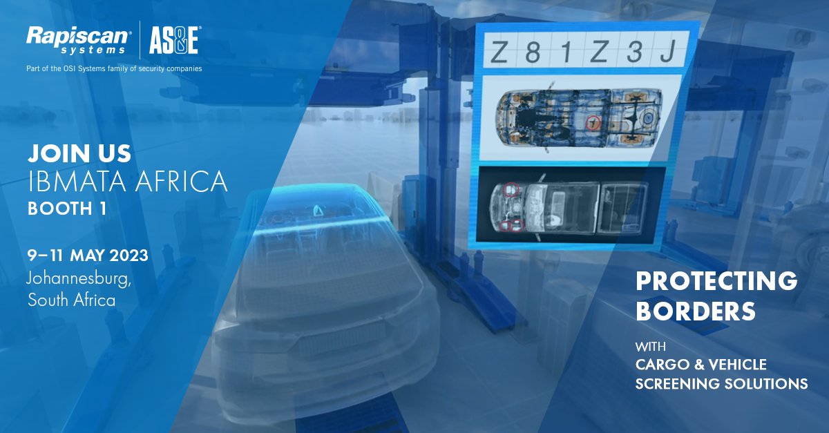 RapiscanCargo's tweet image. We will be at the #IBMATA Africa summit this week to talk about our end-to-end #bordersecurity solutions. Stop in and see us in booth 1!  @border_mgmt bit.ly/3M2zT9Z