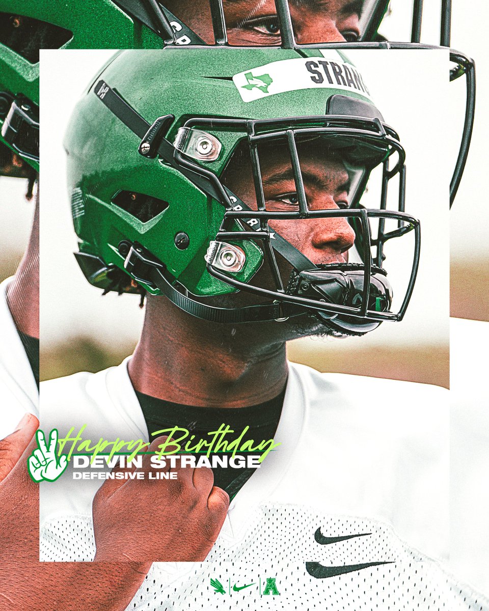 HBD <a href="/17primald/">Devin Strange</a> 🎉

Did you know?🤔 Prior to joining the Mean Green, Strange was a First team All-District 6-6A DE at Flower Mound Marcus.

#GMG 🟢🦅