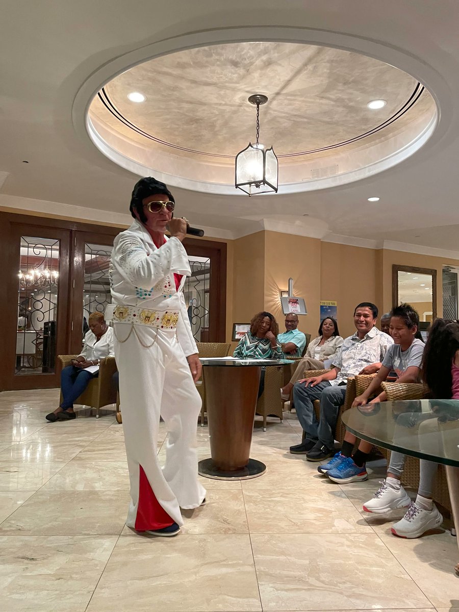 YesWithJoy's tweet photo. What a way to celebrate my husband's 80th birthday as Elvis! https://t.co/I2texHOPa4