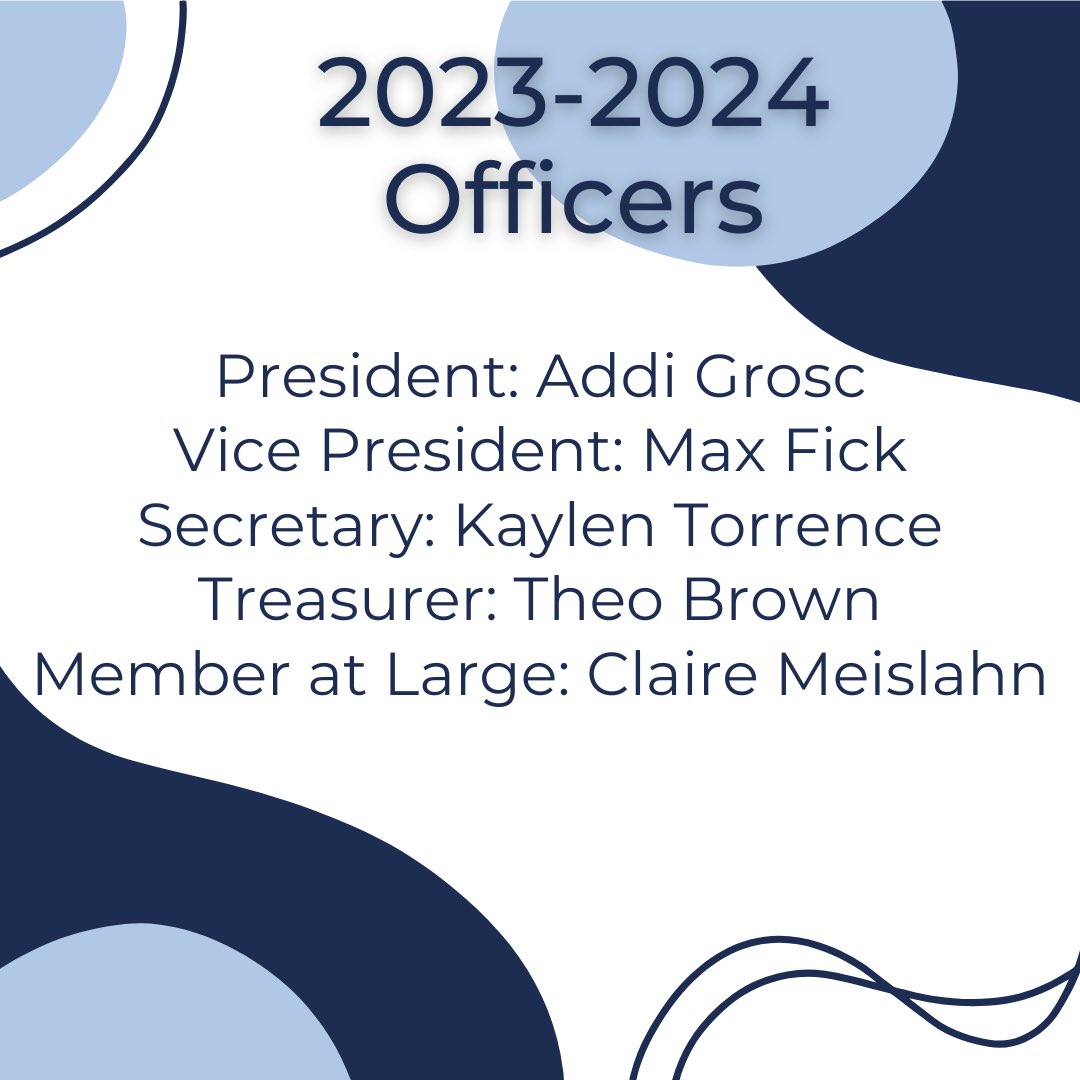 Congratulations to our 2023-2024 officers!
