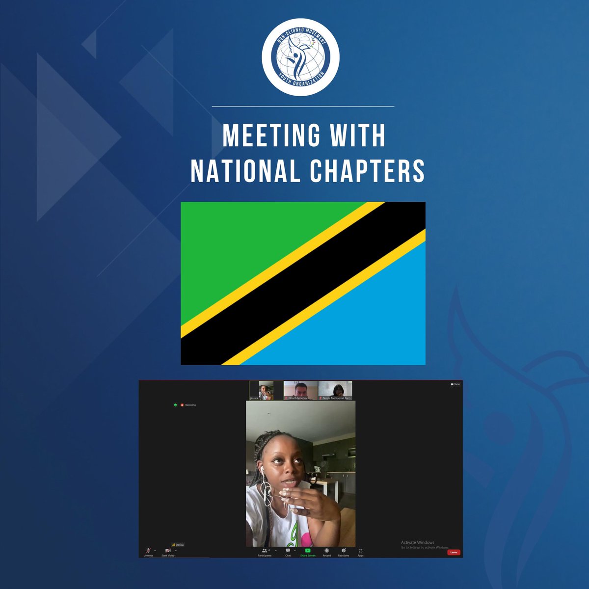 On May 5, a meeting was held with #NAM Youth Organization's National Chapter in #Tanzania. 🇹🇿 The meeting covered the historical development, institutional framework, and functional goals carried out regularly by National Chapters.

#NAMYO #NAMYouthOrganization #NAM2023 #NC
