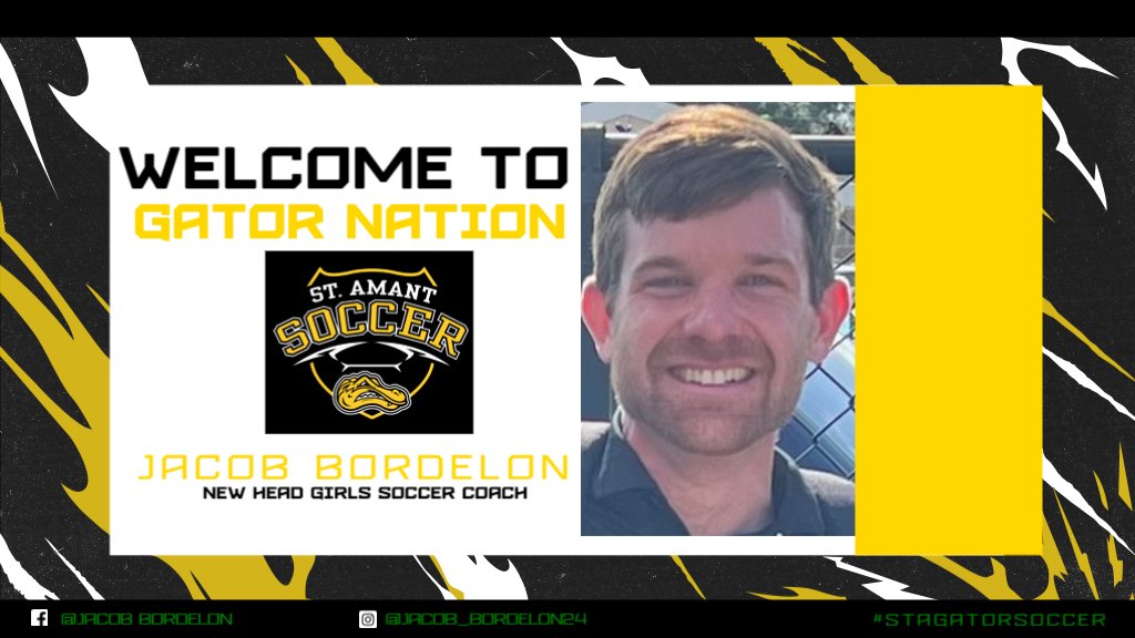 PLEASE JOIN US IN WELCOMING THE NEWEST ADDITION TO THE GATOR NATION.  NEW GIRLS SOCCER COACH JACOB BORDELON.  GATOR NATION STRONG!!!

FACEBOOK : JACOB BORDELON
INSTAGRAM : @JACOB_BORDELON24