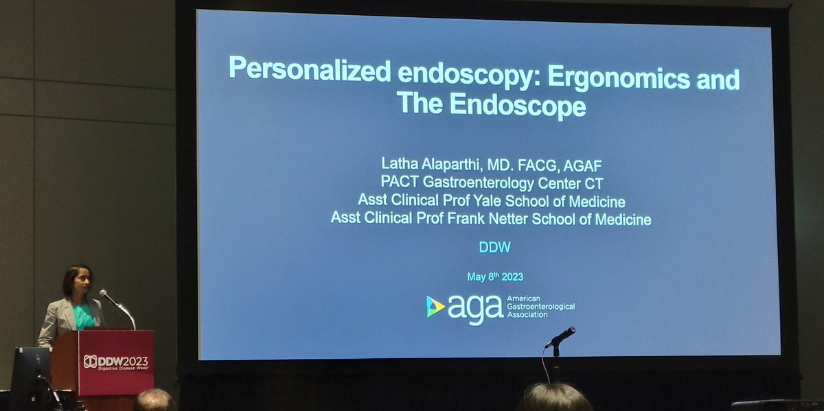 GI Innovation (@sherrigscott) on Twitter photo Dr. Latha Alapathi taking the #ergonomic approach to her #scopeinnovation talk at the #AGACGIT session in W194 at #DDW2023 <a href="/DDWMeeting/">Digestive Disease Week</a> Dr. Latha Alapathi taking the #ergonomic approach to her #scopeinnovation talk at the #AGACGIT session in W194 at #DDW2023 <a href="/DDWMeeting/">Digestive Disease Week</a>