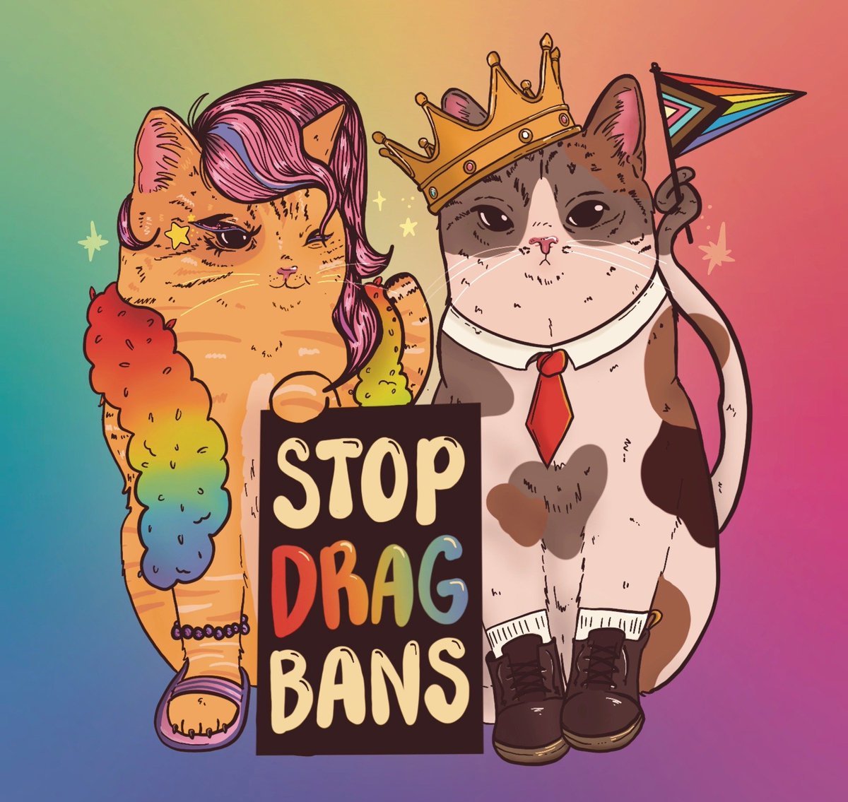 liberaljanee's tweet photo. 🌈Drag is art, stop the bans. 🐈 https://t.co/BjNISGxrBM