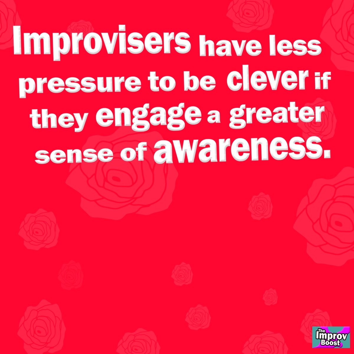 BoostImprov's tweet photo. Listen. Observe. Empathise.
There is very little need to look for inspiration outside what is happening right then.
#improv #YesAnd #ImprovTips https://t.co/7dEg1UjcJg