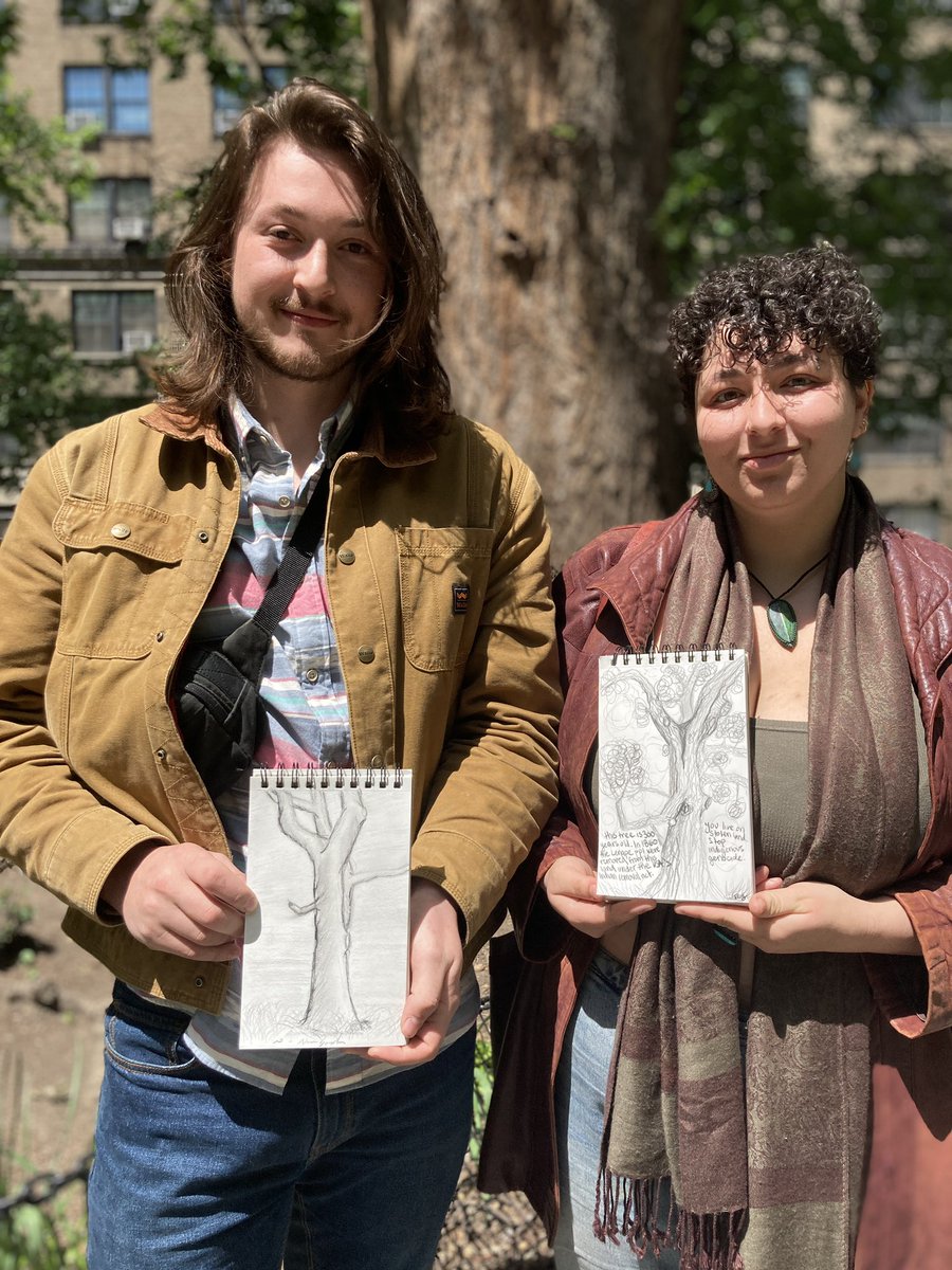 WSPEcoProjects's tweet photo. #TreeWonderWSP with Stephen Braun on May 7, 2023. Thank you Stephen for sharing your photographic perspective on drawing trees. We appreciate all who stopped to look up, to draw, and to talk with us. 
#WashingtonSquarePark #EnglishElmWSP https://t.co/piYRko7l6t