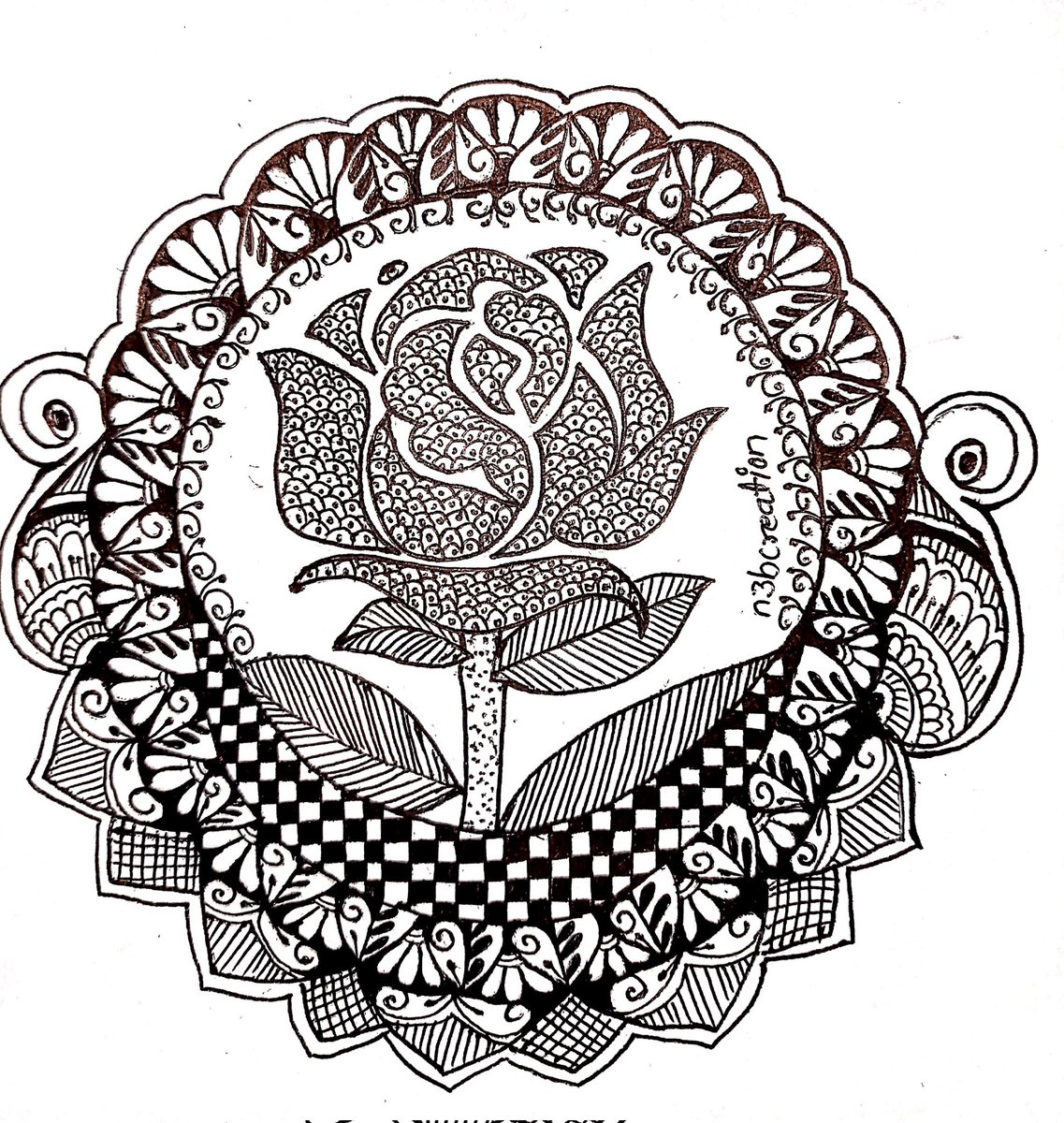 n3bcreation's tweet photo. #art #artoflove #viralart #Trending #up50 #penart #mandala #artist #azamgarh #drowing #pecileart #SanatanaDharma #hindutva #Rose https://t.co/zo3GwZupT1