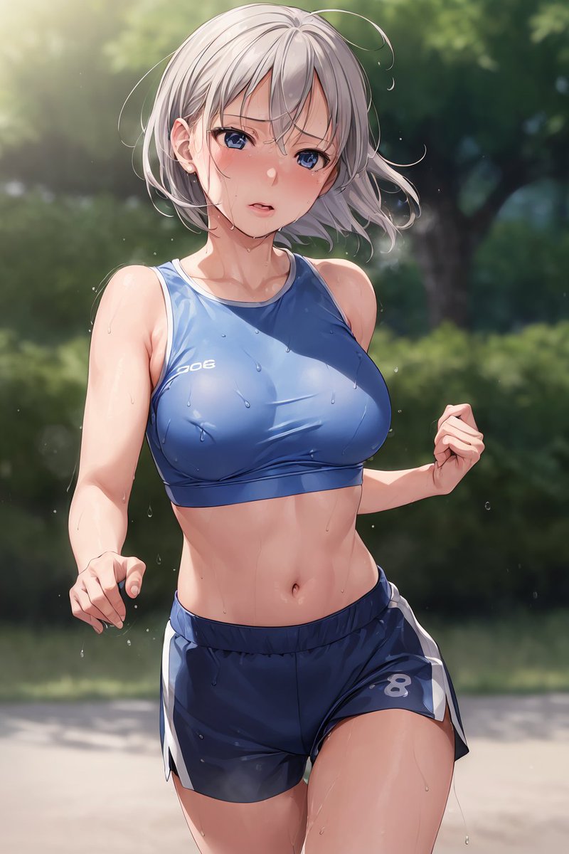 himuka_spo's tweet photo. 銀髪～
#AIArtworks #AIイラスト #スポブラ #陸上女子 #ヒムカAI https://t.co/nwMnsQiZmJ