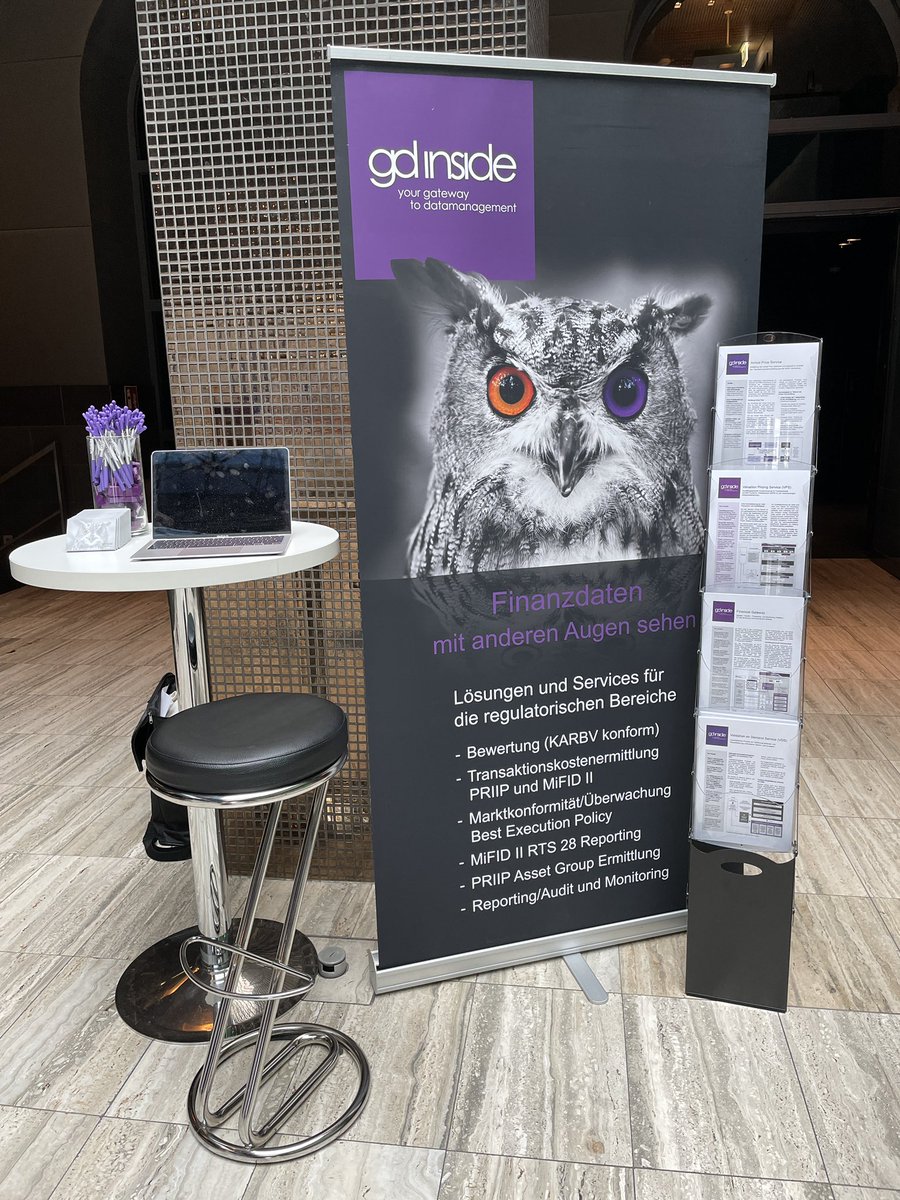 Aufbau auf der #DKF 2023.
Morgen gehts los .. gd inside wieder mit Stand direkt im Foyer 
#Marktdaten #Vendor #Marktdatenmanagement #Bewertung #PRIIP