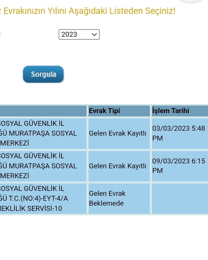 Ayıptır günahtır #antalyasgk cakildik kaldık #eyt şimdide sistemde çakılı kalanlar olarak mağduruz.Yalama yaptık her gün sisteme gire gire. Tamam anladık yoğunsun ama 3.3.2023 de girmişim ama  benden sonra girenlerin oluyor bizim olmuyor.torpil kaynağımı var nedir
#eytmaas