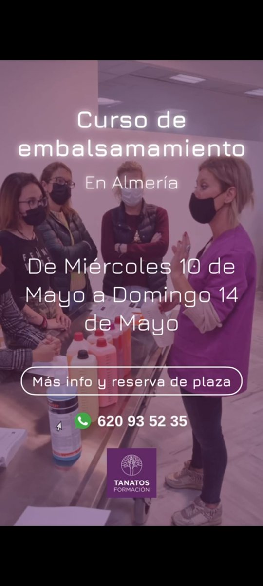 tanatosform's tweet photo. CURSO DE EMBALSAMAMIENTO ⚰️🧪💉🥽 https://t.co/tCZ9ySmXt8