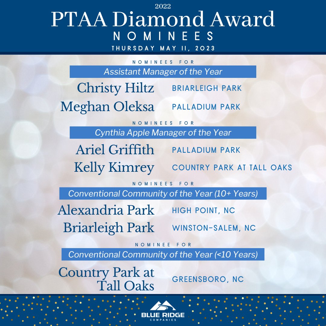 Blue_Ridge_Co's tweet photo. We can't WAIT for @PiedmontTAAs Diamond Awards ceremony this Thursday! Congratulations to all of the Blue Ridge team members  who have been recognized for their contributions and impact. #EPIC #PTAADiamond #ShineBright #BeEPIC #PositiveImpact #blueridgecompanies #brc #BRPM https://t.co/e4cbGfv6Uj