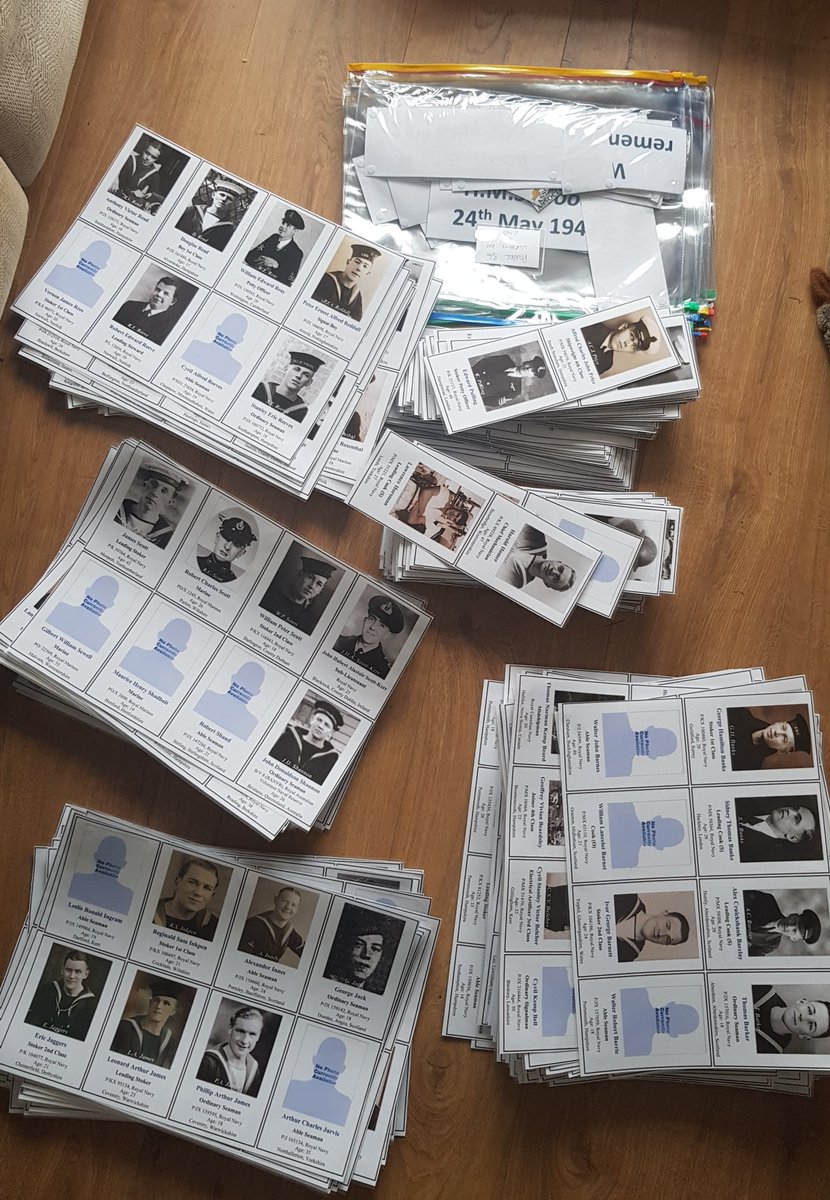 Starting to get the photos ready for the memorial display at the dinner.