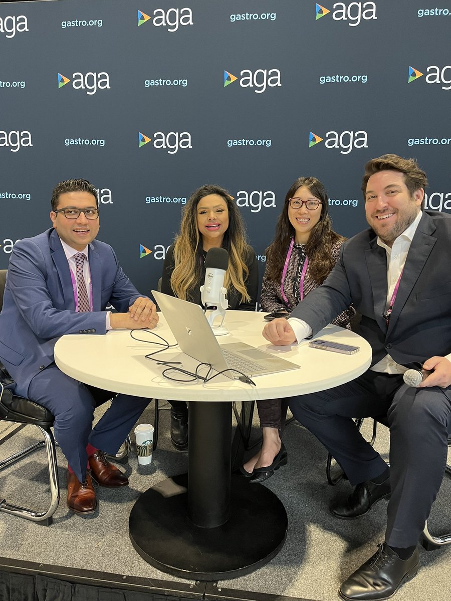 Recording live at #DDW2023 it’s #SmallTalkBigTopics! Come by and listen at AGA Central with hosts @MJWhitsonMD @CSTseMD @NinaNandyMD and special guest @BilalMohammadMD