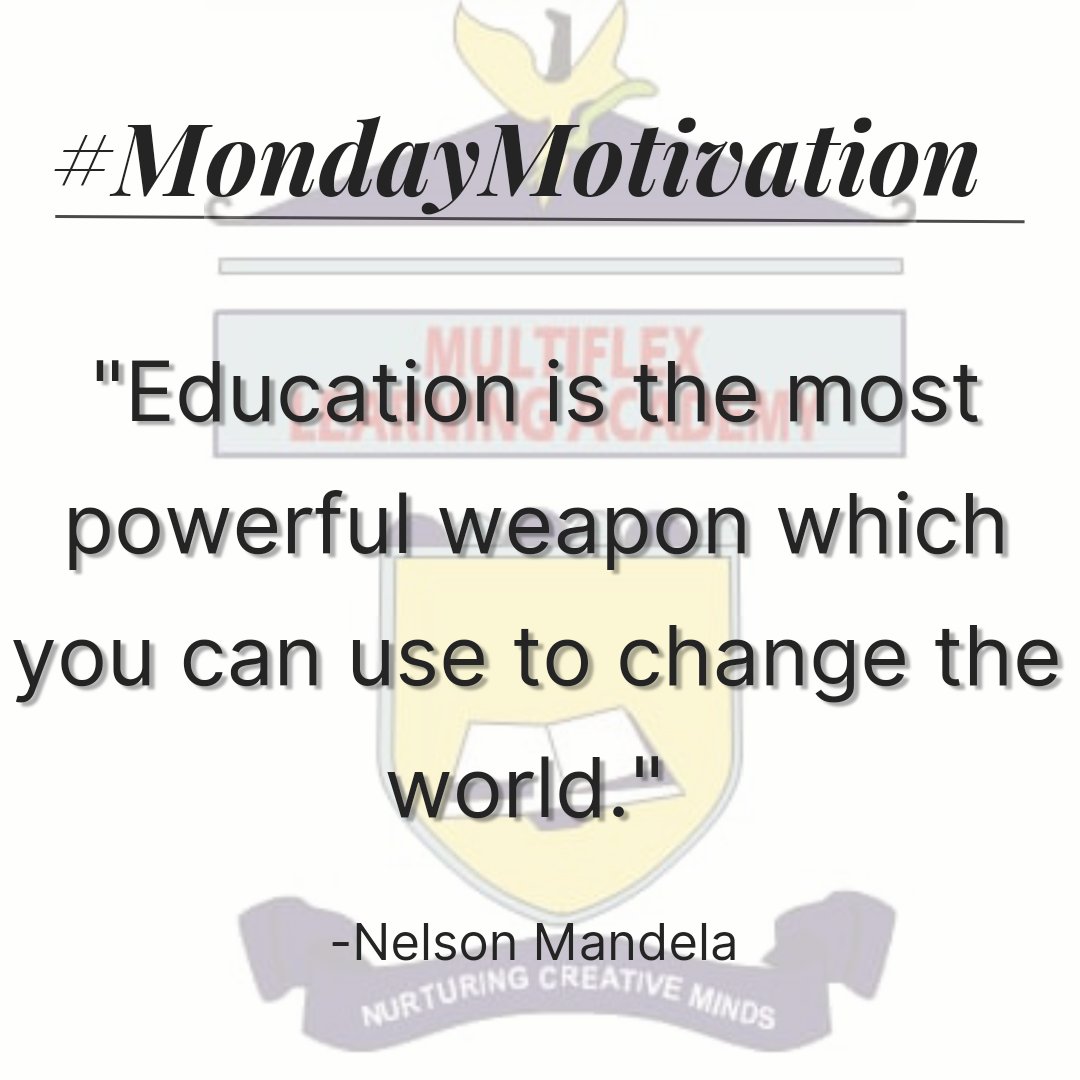 'Education is the most powerful weapon which you can use to change the world.' - Nelson Mandela. Let's start this week off with a powerful reminder of the impact education can have on our lives and the world around us.  #teacherhumor #MondayMotivation #TeacherAppreciation