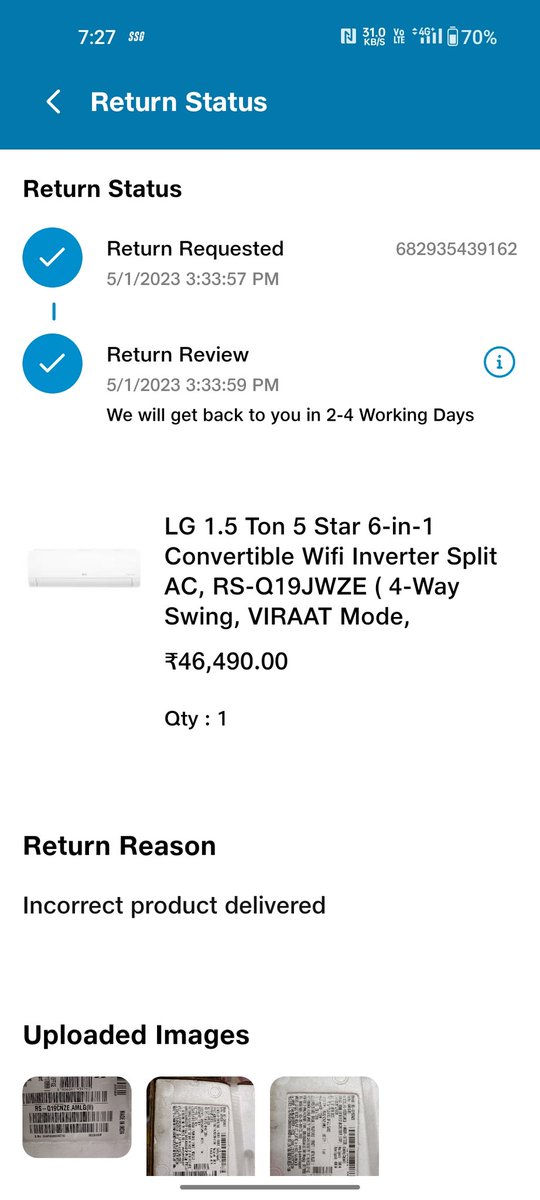 shawjikaladka's tweet photo. @reliancegroup @JioMart @_MukeshAmbani More than 7days &amp; still your huge retail electronic service is unable to return the product and refund the deducted amount. Wrong product was delivered by your team and the customer has to take the burden for that. 
Great !! businessman👏🙏 https://t.co/7f7ut6LgoR