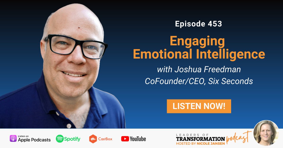 LeadersPodcast (@leaderspodcast) on Twitter photo Why do #workplaces still lack #emotionalintelligence and how can we correct that? Listen as Global EQ Expert Joshua Freedman <a href="/6secondseq/">Six Seconds</a> explains the #neuroscience of change, where #EQ starts, and how to increase capacity within your team. #leadership leadersoftransformation.libsyn.com/453-engaging-eโฆ Why do #workplaces still lack #emotionalintelligence and how can we correct that? Listen as Global EQ Expert Joshua Freedman <a href="/6secondseq/">Six Seconds</a> explains the #neuroscience of change, where #EQ starts, and how to increase capacity within your team. #leadership leadersoftransformation.libsyn.com/453-engaging-eโฆ