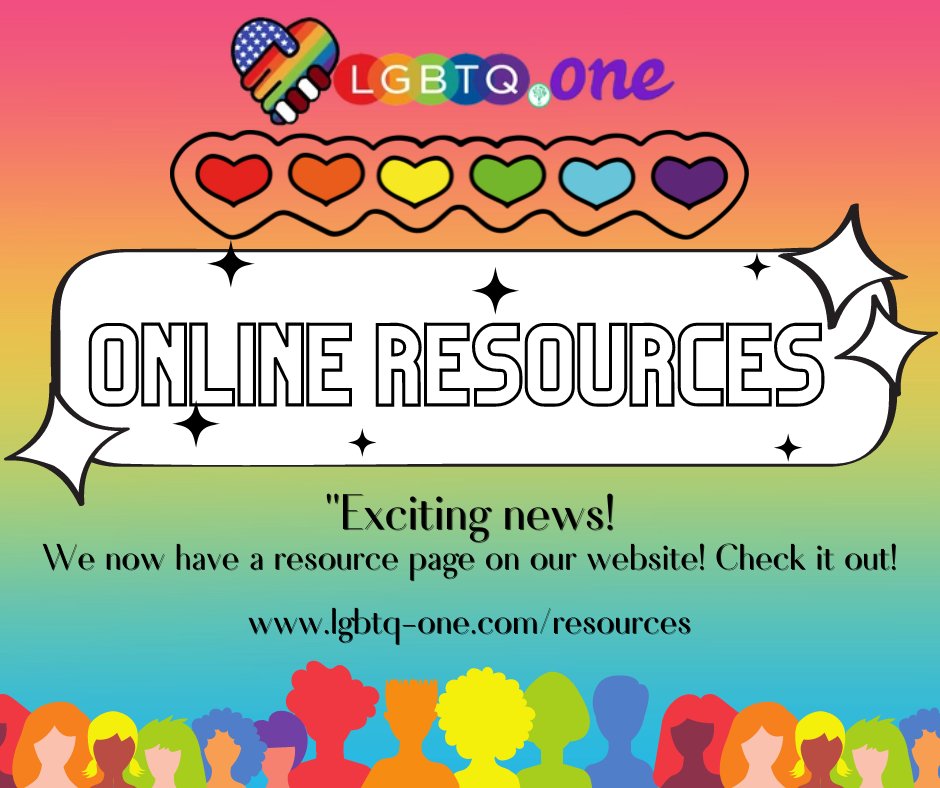 Check out our resources page & let us know if you have other favorites we can get added. lgbtq-one.com/resources #loveislove #lovewins #onlineresources #lgbtqsafespace #safespaces #LoveChallenge #youmatter #YouAreImportant #youarenotalone #committedtosafety #allies #LGBTQAllies