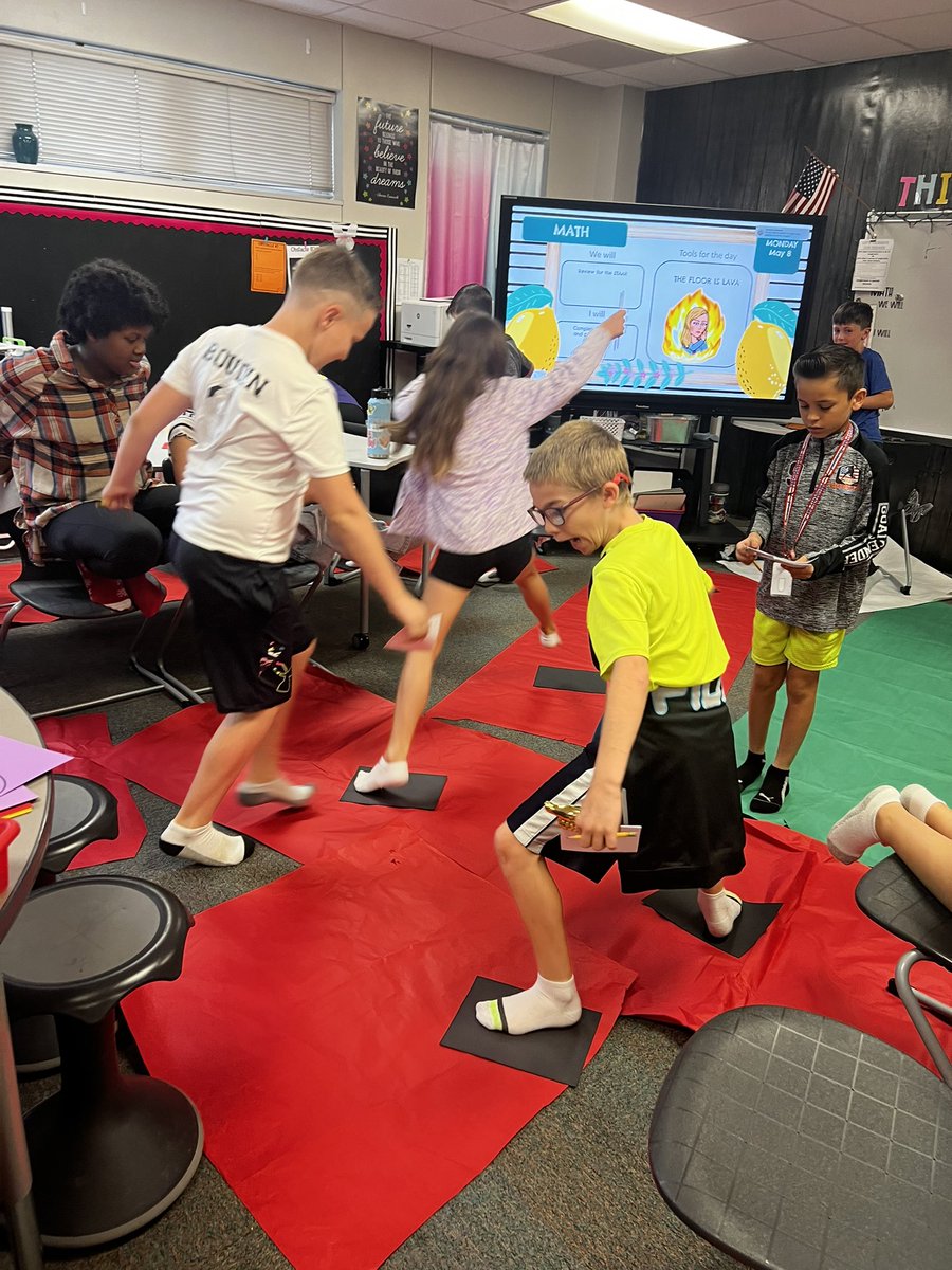 MrsLCowan's tweet photo. The floor is LAVA 🌋 STAAR review! @Longbranch_Elem https://t.co/vNrcXZsRtz