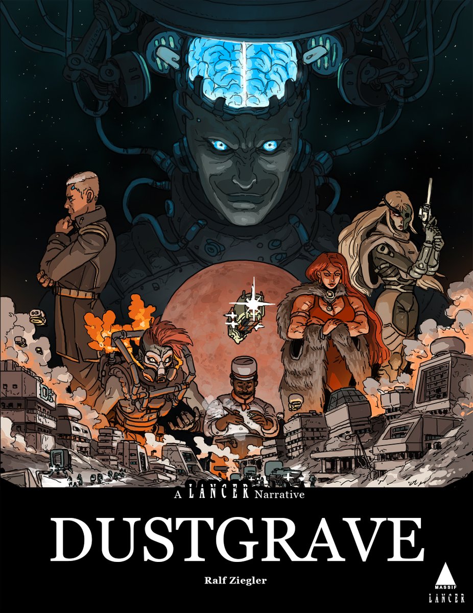 DUSTGRAVE is now available for Lancer RPG! This brand new mission by Ralf Ziegler is now available at massif-press.itch.io/dustgrave. Follow the trail of an abducted NHP in the dust-choked mining world of Havelburg as you are drawn deeper into a sinister and terrifying plot.