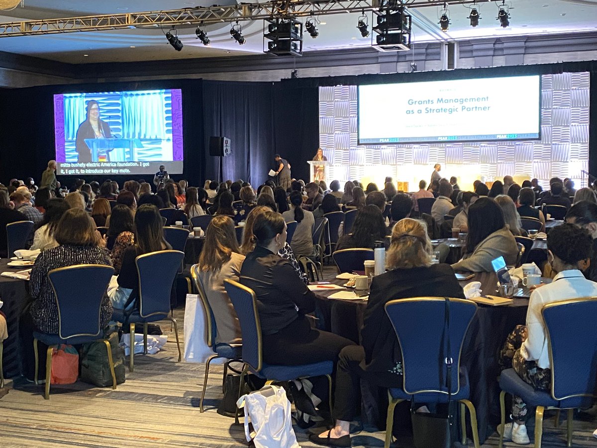 Excited to be at #PEAK2023baltimore where our Prog Mgr Tara Havlicek introduced the Opening Plenary. @meaf is proud to support #accessibility for 900+ @PEAKgrantmaking attendees.