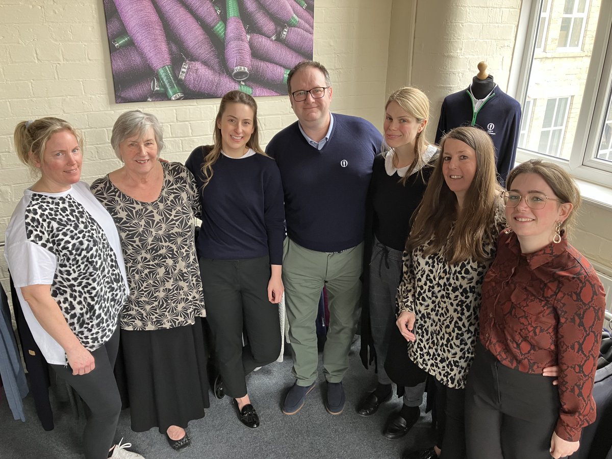The next Spectrum Yarns mill sale in #Slaithwaite featuring Glenbrae and Stylecraft products is tomorrow (Saturday) morning, May 13. Here's the mill sale team. Full event details at bit.ly/42e8BDc