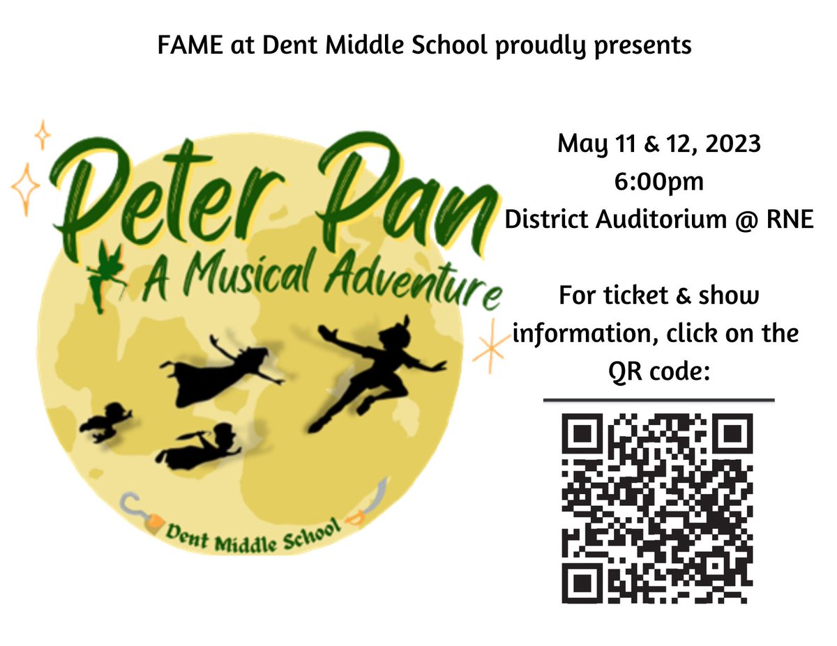 FAME's production of Peter Pan is coming up May 11th &amp; 12th. <a href="/tamashford/">Tamala M Ashford</a> @DSingleton_DMS <a href="/R2Magnets/">Barbara Turner</a> @Richland2