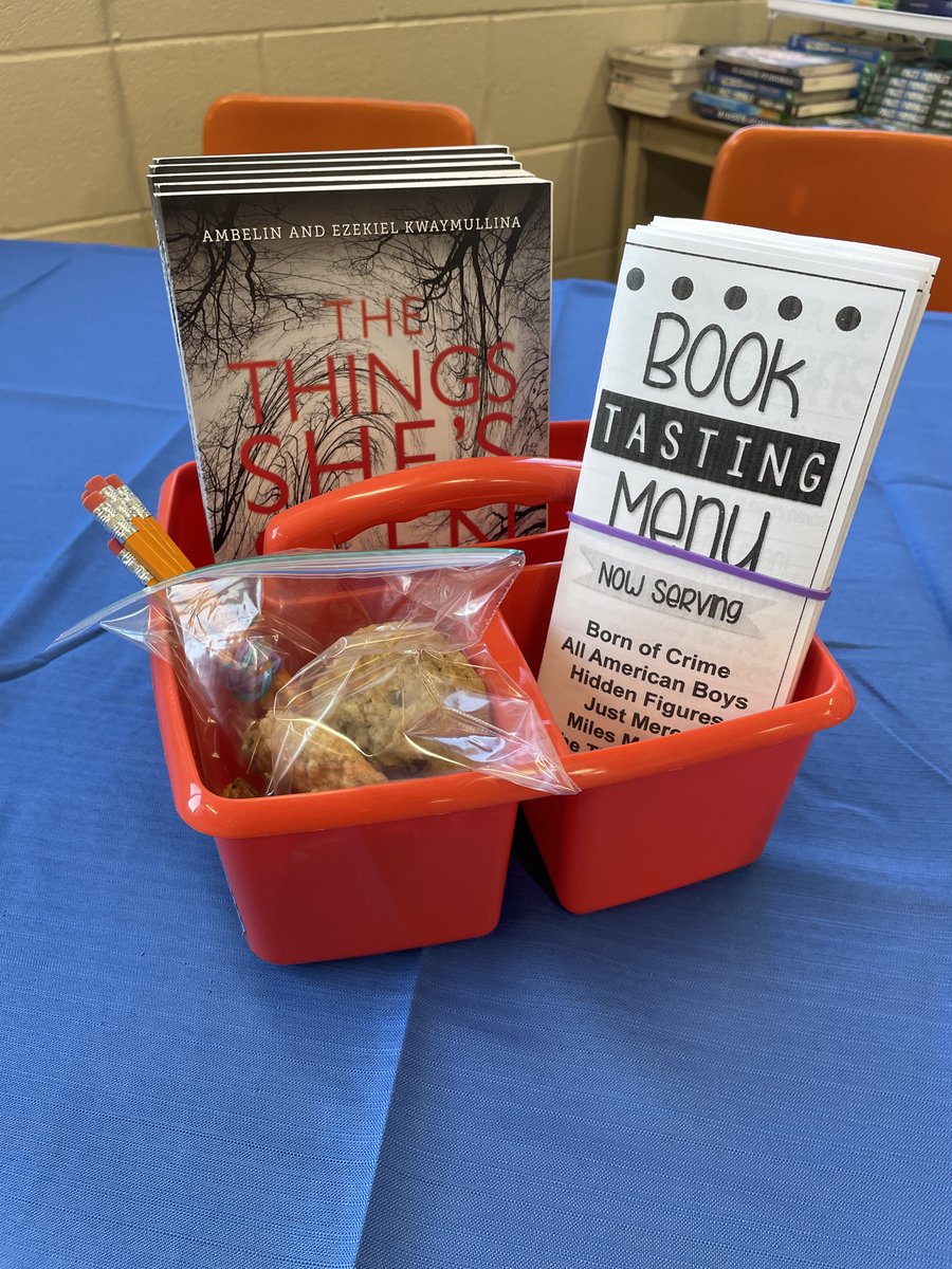camdries's tweet photo. Want to get teens interested in reading? How about a Book Tasting, featuring diverse texts, QR codes, and some delicious homemade cookies!  @WECDSB @koppeser https://t.co/04zX640gkZ