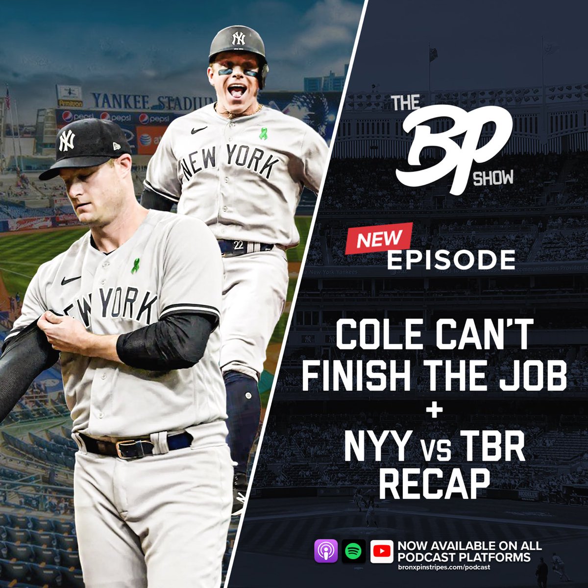 🚨NEW <a href="/YankeesPodcast/">The Bronx Pinstripes Show</a>!🚨

The guys discuss Cole’s inability to preserve a 6 run lead, and recap the rest of the series loss against the Rays. 😕

Listen here!🎧
👉smarturl.it/YankeesPodcast
Watch here!📺
👉youtu.be/EQhtj_mgAGA