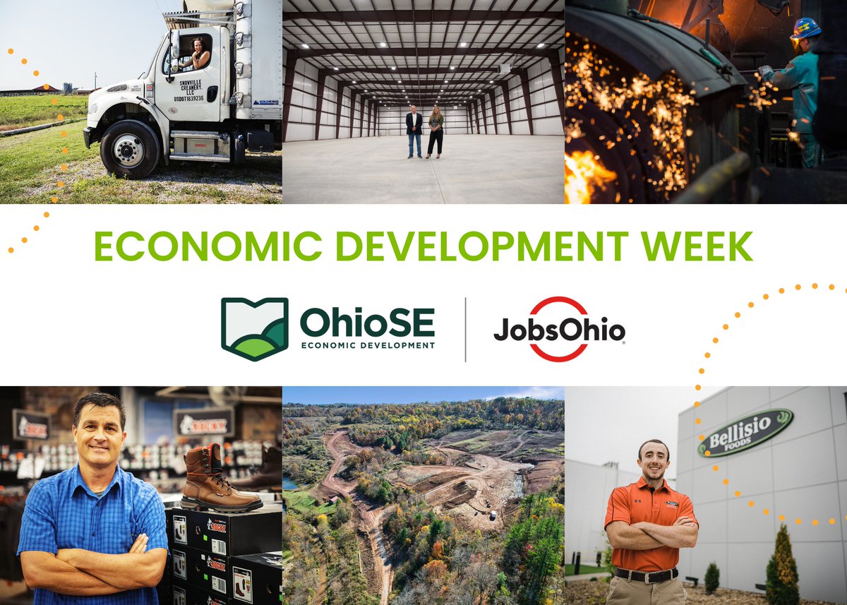 Ohio_SE's tweet image. Happy Economic Development Week! 🙌 We are grateful to all of our local and regional economic development partners across our 25-county region, and @JobsOhio, our statewide partner, for working hard to make #SoutheastOhio economically stronger!

#WeAreOhioSE #EconDevWeek23
