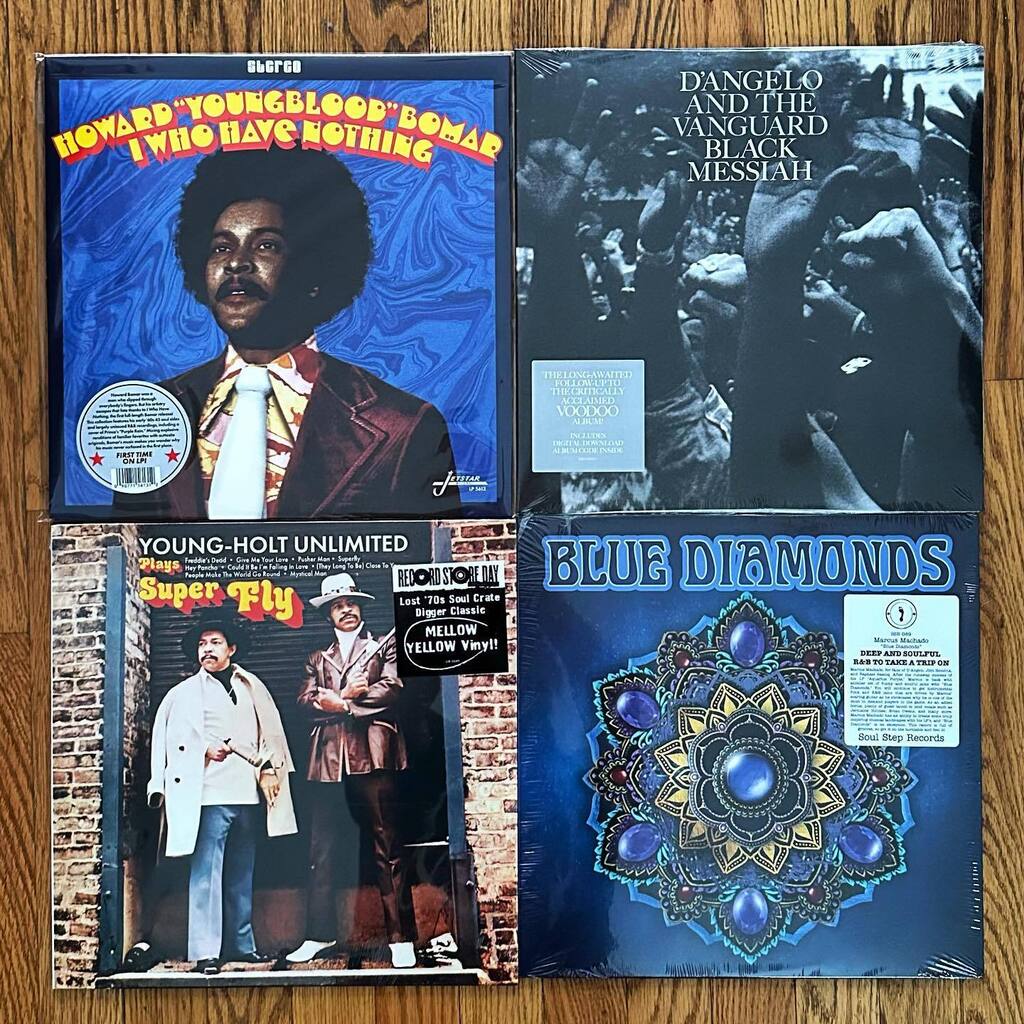 Providing the only soul deeper than your own with this week’s arrivals by Howard Bomar, D’Angelo, Young-Holt Unlimited, and Marcus Machado. #soulmusic #funksoul #soulfunk #dangelo #howardbomar #youngholtunlimited #marcusmachado #vinyl #vinylrecords #reco… instagr.am/p/Cr-96I4rqkj/