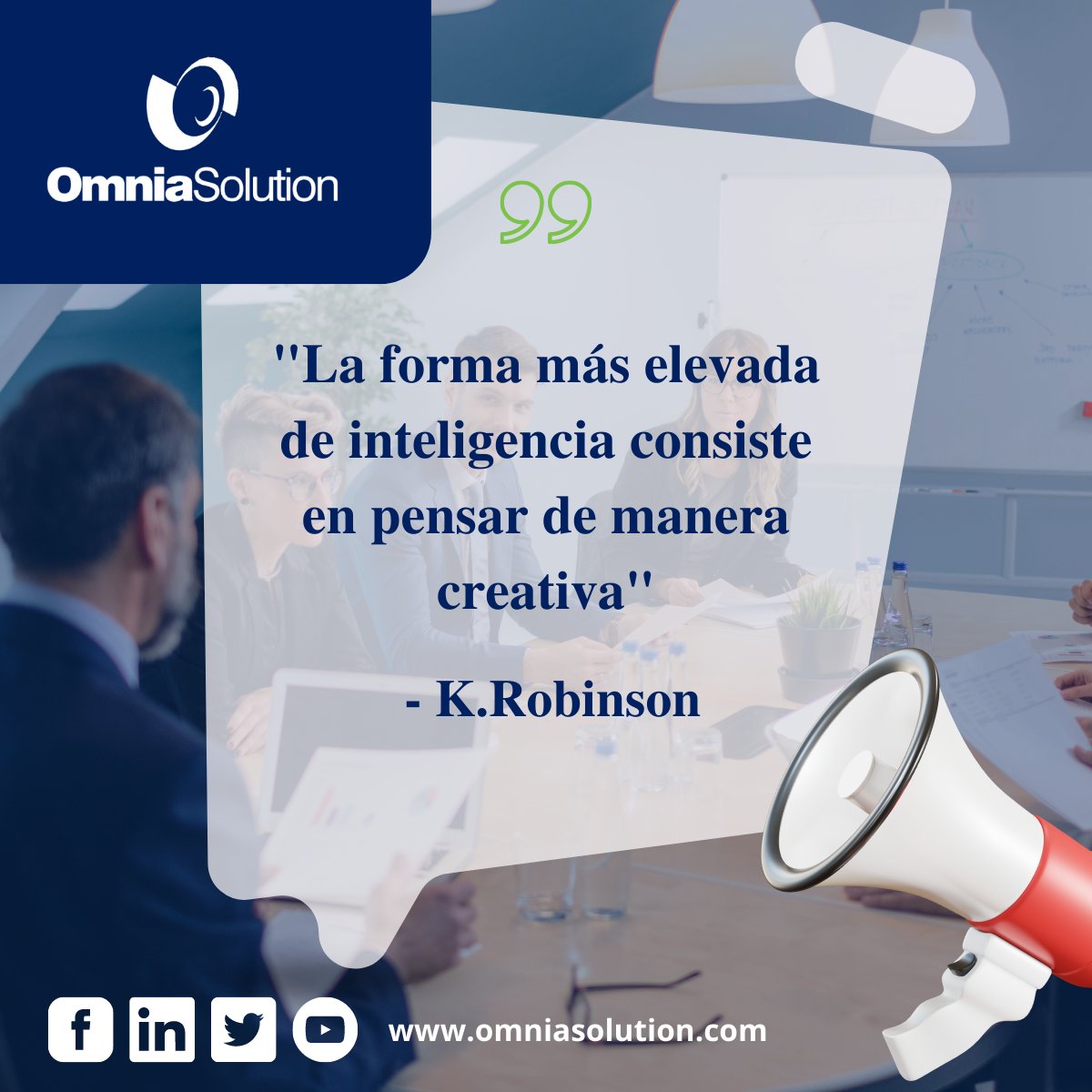 osolutionsac's tweet image. 🙌 ¡Buen inicio de semana para todos! 😊

&quot;La forma más elevada de inteligencia consiste en pensar de manera creativa&quot; - K.Robinson

#OmniaSolution #ValorOS #creatividad #innovación
