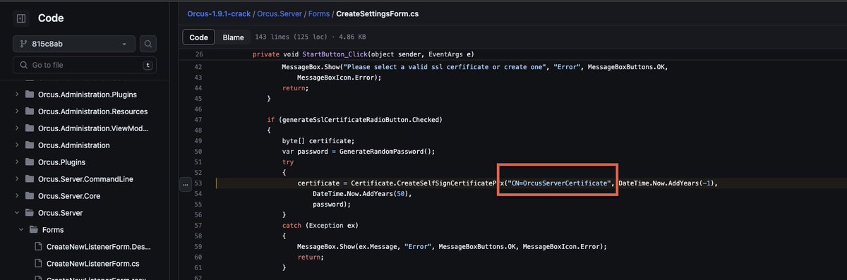 Yeti_Sec's tweet photo. Tried hunting OrcusRAT Servers ?
Try using this search term "OrcusServerCertificate" and looking at the certificates.
Shodan: 0 results
Censys: 7 results
FOFA: 20 results
ZoomEye: 9 results
#OrcusRAT #threathunting #malware #ThreatIntelligence #ThreatIntel https://t.co/qK0IVEeQh1