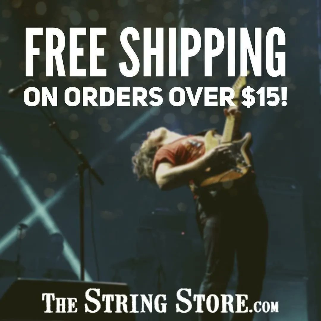 FREE SHIPPING on orders over $15! No coupon needed. 
TheStringStore.com

#NewStrings #thestringstore #freshstrings #guitar #bass #orderonline #guitarstrings #iplayslinky #knowyourtone #musician #freeshipping #geartalk #daddario #martin #drstrings #ghsstrings #ernieball #nyxl