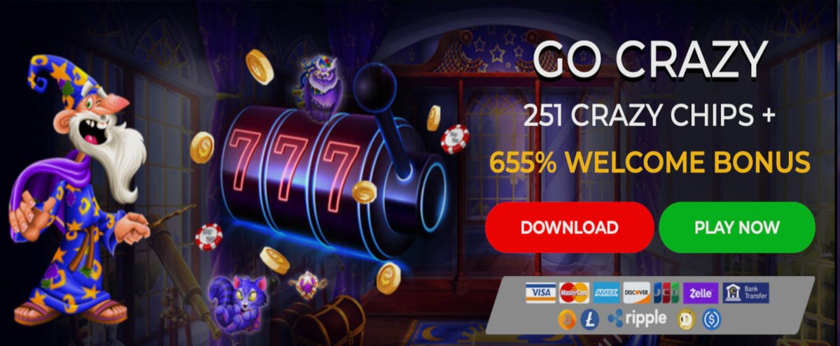 🎁 Crazy Luck Casino: 655% Match Bonus – 550% Bitcoin Bonus – Crazy Surprise Bonuses and More!
