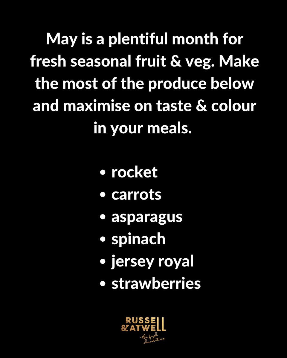 May signals the nearing of the abundant summertime that brings huge crops of lovely British fruits and vegetables. But do not miss out on seasonal abundance right now. 🥕🥔🍓

Specifically, choose asparagus to spruce up your salads or even as a topping on a pizza!